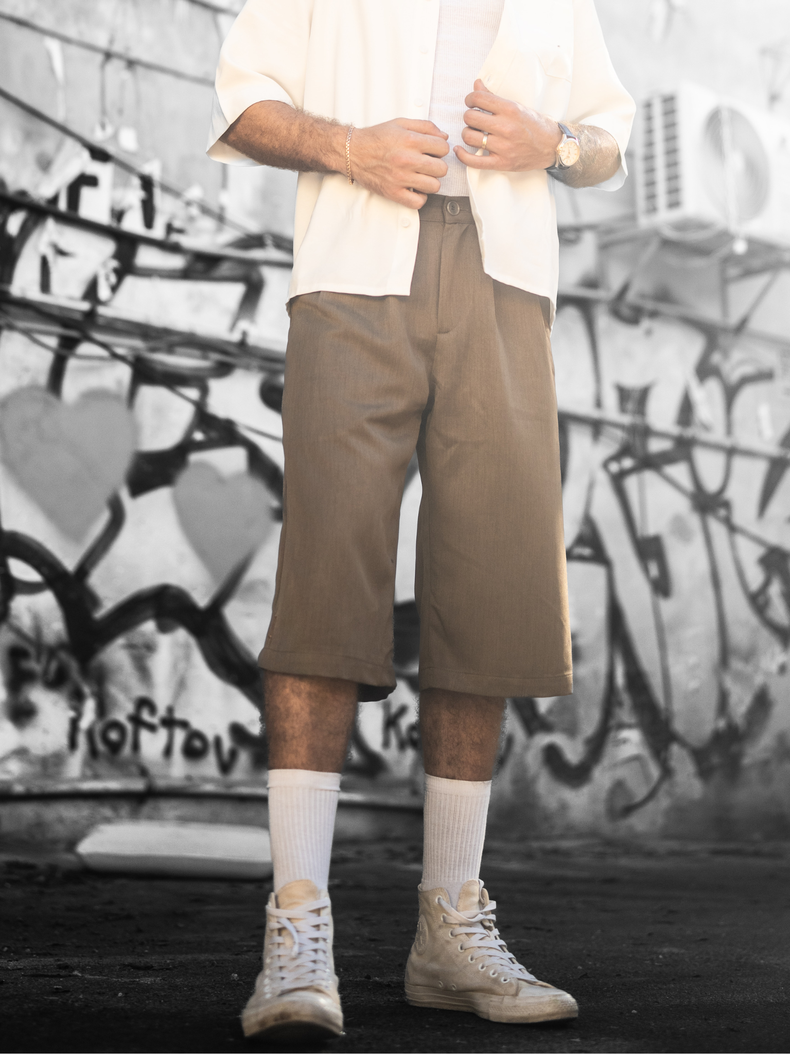 מכנסיים מחוייטים- מוקה