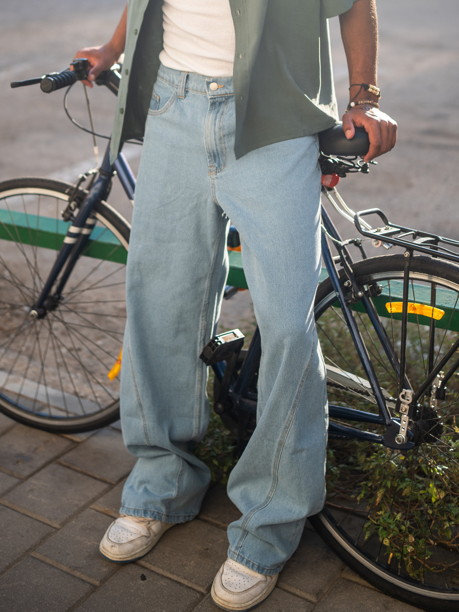 מכנסיים ג'ינס- כחול בהיר